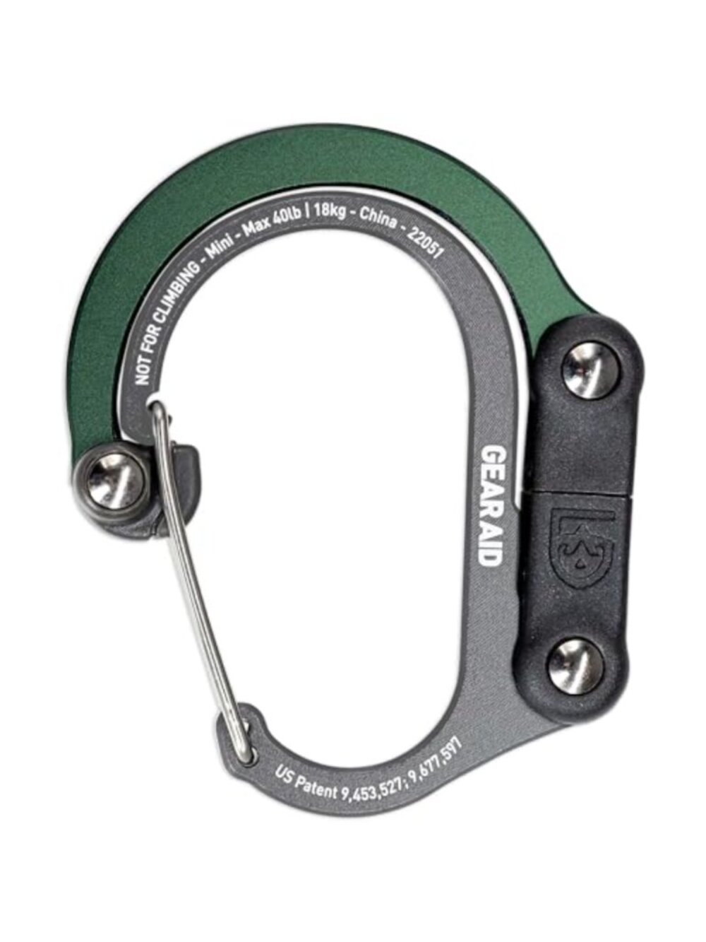 3-in-1 Carabiner Gear Clip Hook for Hanging Bags Purses Strollers Tools